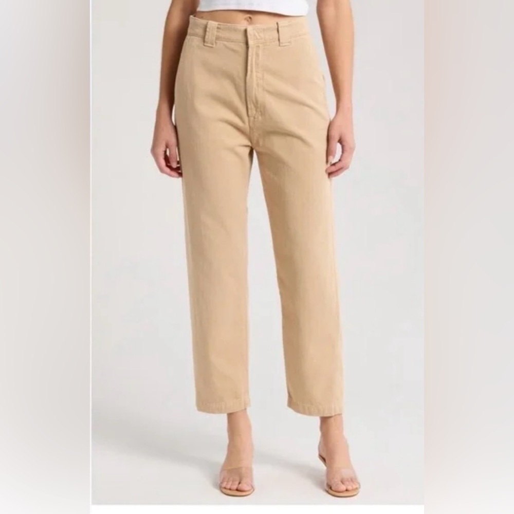 MOTHER Denim Khaki Color Curds and Whey The Punk 76 Ankle Pants High Rise Sz 27